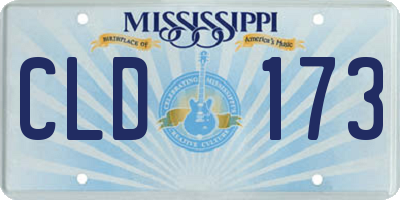 MS license plate CLD173