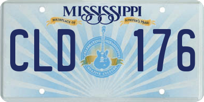 MS license plate CLD176