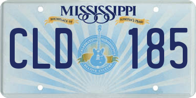 MS license plate CLD185