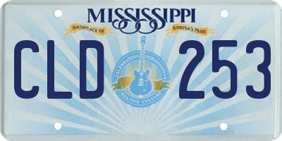 MS license plate CLD253