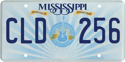 MS license plate CLD256