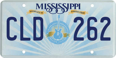 MS license plate CLD262