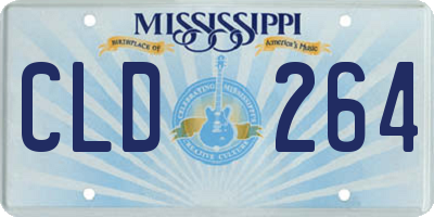MS license plate CLD264