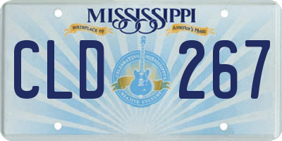 MS license plate CLD267