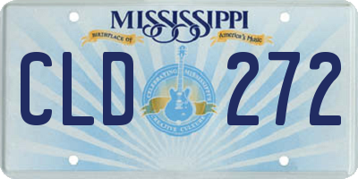 MS license plate CLD272