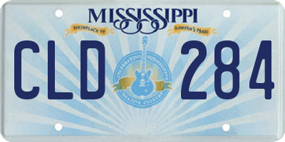 MS license plate CLD284