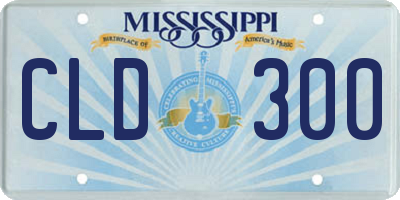 MS license plate CLD300