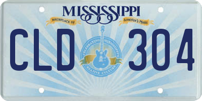 MS license plate CLD304