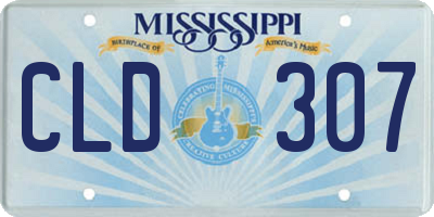 MS license plate CLD307