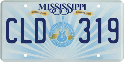 MS license plate CLD319
