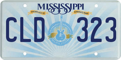 MS license plate CLD323
