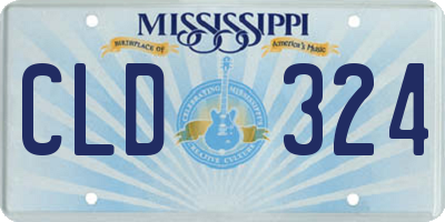 MS license plate CLD324