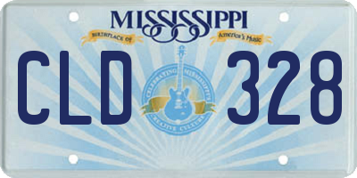 MS license plate CLD328