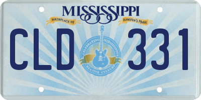 MS license plate CLD331