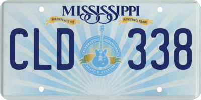 MS license plate CLD338