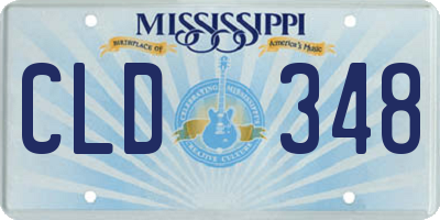 MS license plate CLD348