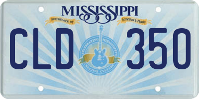 MS license plate CLD350