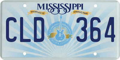 MS license plate CLD364