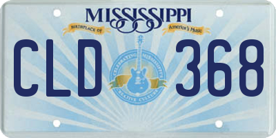 MS license plate CLD368
