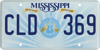 MS license plate CLD369