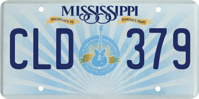 MS license plate CLD379