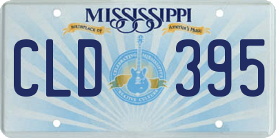 MS license plate CLD395