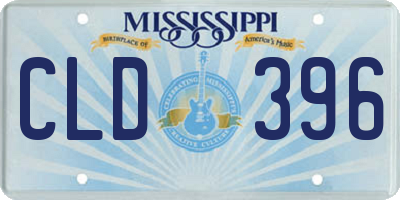 MS license plate CLD396