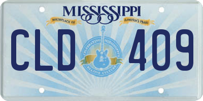 MS license plate CLD409