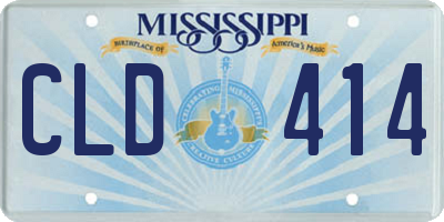 MS license plate CLD414
