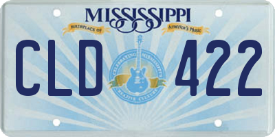MS license plate CLD422