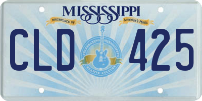 MS license plate CLD425