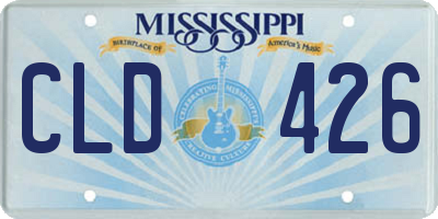 MS license plate CLD426
