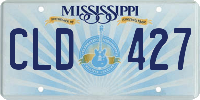 MS license plate CLD427