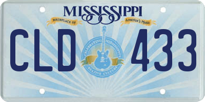 MS license plate CLD433