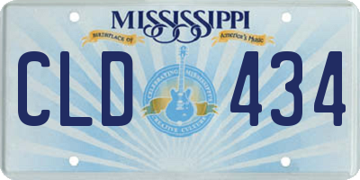 MS license plate CLD434