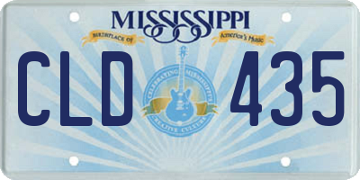 MS license plate CLD435