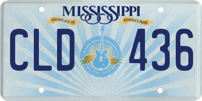 MS license plate CLD436