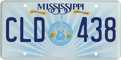 MS license plate CLD438