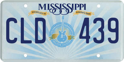 MS license plate CLD439
