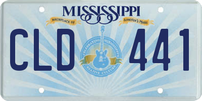 MS license plate CLD441