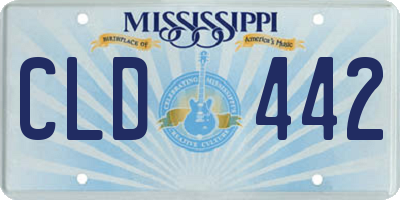 MS license plate CLD442