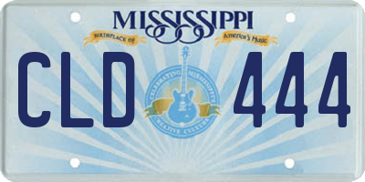 MS license plate CLD444