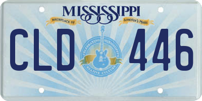 MS license plate CLD446
