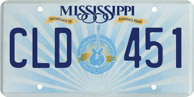 MS license plate CLD451