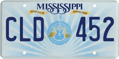 MS license plate CLD452
