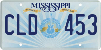 MS license plate CLD453