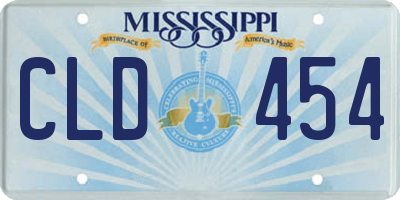 MS license plate CLD454