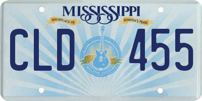 MS license plate CLD455