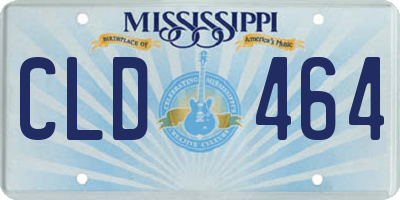 MS license plate CLD464