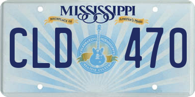 MS license plate CLD470
